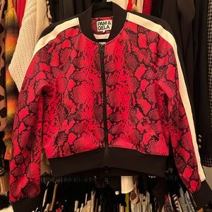 Pam & Gela Red Snake Print Jacket